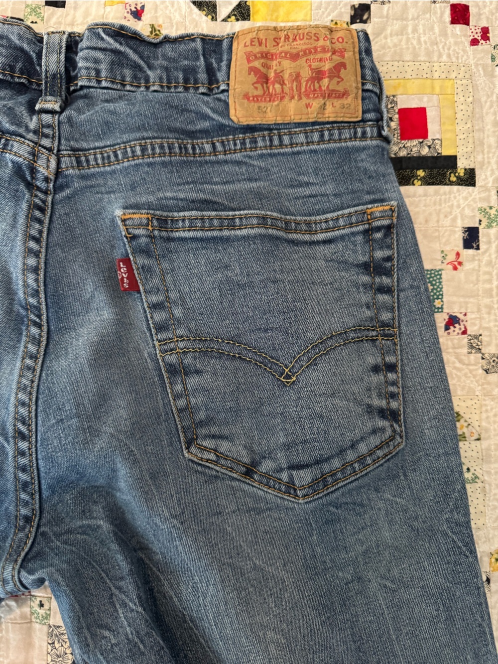 Levi's 527 Medium Blue Classic Straight Jeans 32x32